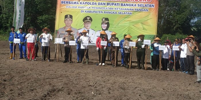 Kapolda Babel Bersama Bupati Basel Tinjau Lahan 120 H dan Resmikan KPB di Batu Petumpang