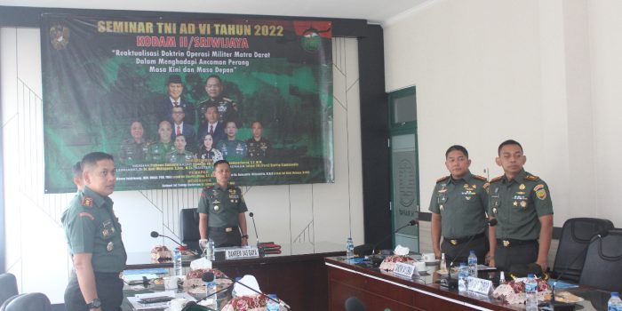 Danrem 045/Garuda Brigjen TNI Ujang Darwis Ikuti Seminar TNI AD VI 2022 Secara Virtual