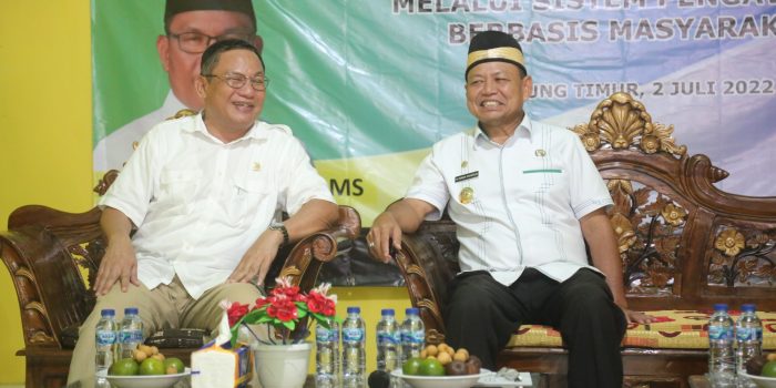 Dawam Raharjo Bupati Lamtim Hadiri Sosilisasi SDKP di Desa Margasari