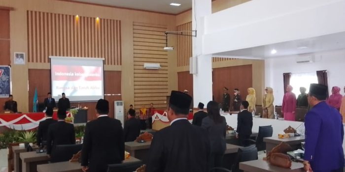 DPRD Basel Gelar Rapurna Istimewa Penyampaian Pidato Kenegaraan Presiden RI Secara Virtual