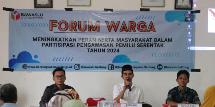Hadir di Forum Warga Bawaslu Belitung, Andi Jelaskan Pentingnya Peran Masyarakat dalam Pengawasan Partisipatif