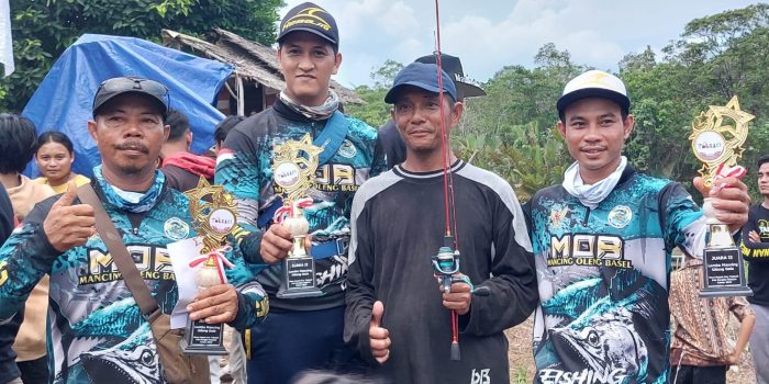 MOB Toboali harus Puas Juara 2 Lomba Mancing Udang Galah Desa Kepoh