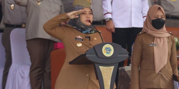 Chusnunia Chalim Wakgub Lampung Jadi Pembina Upacara Peringati Hari HANTARU Tahun 2022