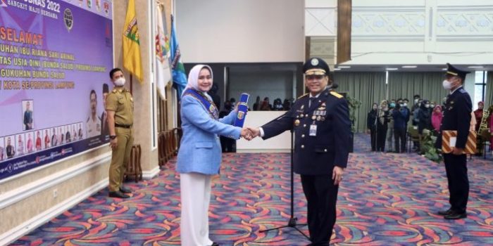 Riana Sari Arinal Dikukuhkan Menjadi Bunda Salud Provinsi Lampung