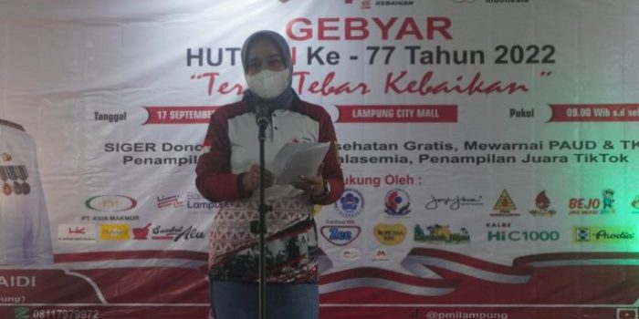 Puncak Gebyar HUT PMI ke-77 Dibuka Ketua PMI Provinsi Lampung Riana Sari Arinal