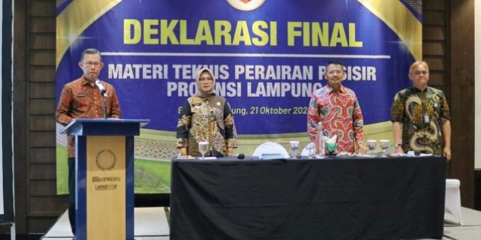 Fahrizal Darminto Pimpin Deklarasi Final Materi Teknis Perairan Pesisir (RZWP-3-K) Provinsi Lampung