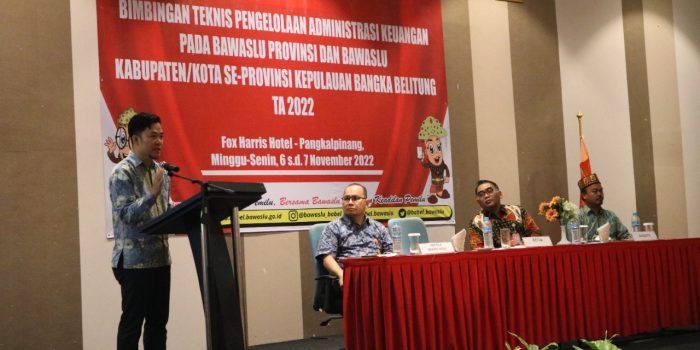 Bawaslu Babel Gelar Bimtek Pengelolaan Administrasi Keuangan, EM Osykar Sebut Ini Langkah Transparan, Professional dan Akuntabel Lembaga