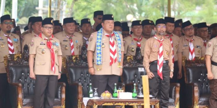 Arinal Djunaidi Selaku Ka Mabida Gerakan Pramuka Provinsi Lampung  Jadi Pembina Upacacara Hari Pramuka ke-61