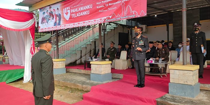 Kapolres Bangka Barat Pimpin Upacara Hari Pahlawan Tahun 2022