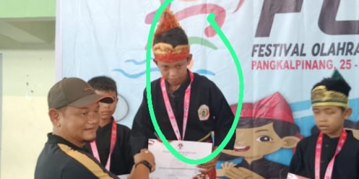 Hakiki Akbar Siswa Kelas 6 SDN 11 Raih Mendali Emas di Ajang Festival Olahraga Pendidikan Tingkat Provinsi Babel