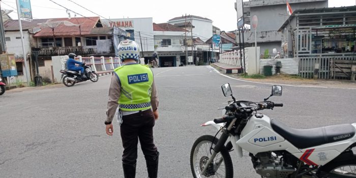 Satlantas Polres Bangka Barat Patroli Siang Hari di Daerah Rawan Laka Lantas