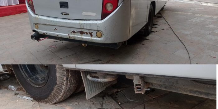 Fasilitas di Alun-alun Laut Nek Aji Hancur Akibat Dilindas Mobil WC Umum