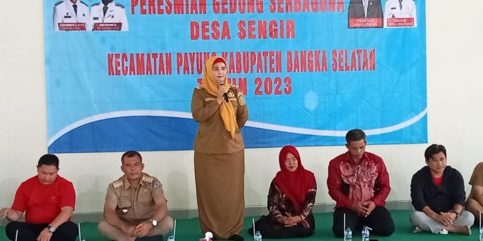 Wabup Debby Resmikan Gedung Serbaguna Desa Sengir