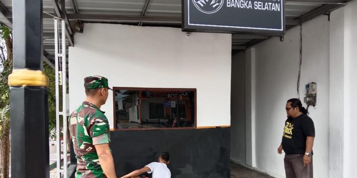 Anggota Kodim 0432/Basel Sambangi Sekretariat Cyber Media Bangka Selatan