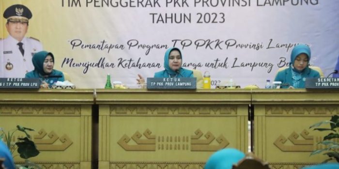 Rakor TP PKK Prov Lampung 2023 Resmi Dibuka Riana Sari Arinal