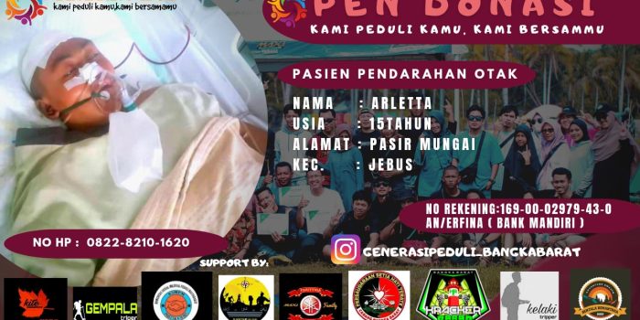 Ringankan Biaya Berobat Arletta, Komunitas Truk DTN Chapter Parit Tiga Jebus Gelar Penggalangan Dana