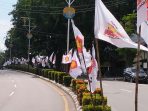 HUT ke 15 Partai Gerindra, Ribuan Bendera Garuda Yaksa Putihkan Pangkalpinang