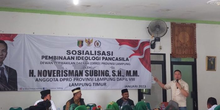H. Noverisman Subing Wakil Ketua Komisi III DPRD Prov Lampung Sambangi Warga Lamtim Giat Sosialisai PIP