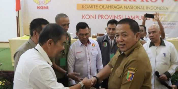 Gubernur Lampung Terpilih Jadi Ketua KONI Priode 2023 – 2027