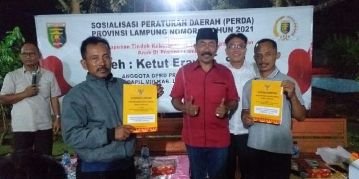 Peduli Terhadap Perempuan Dan Anak, Anggota DPRD Lampung Ketut Erawan Sosialisasikan Perda No. 2 Tahun 2021