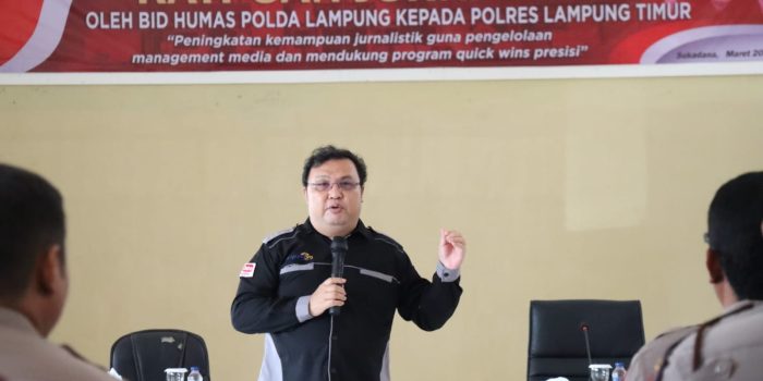 Bid Humas Polda Lampung Gelar Katpuan Jurnalistik ke Polres Lamtim