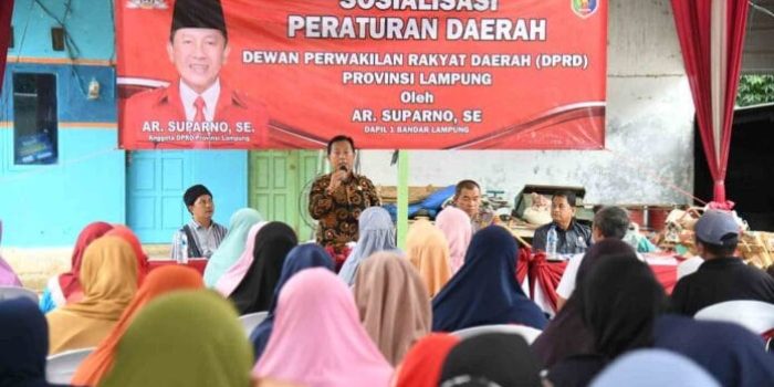 AR Suparno Anggota DPRD Prov Lampung Gelar Sosperda di Rajabasa
