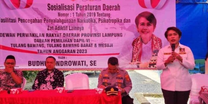Budhi Condrowati Anggota DPRD Provinsi Lampung Gelar Sosperda di Tubaba