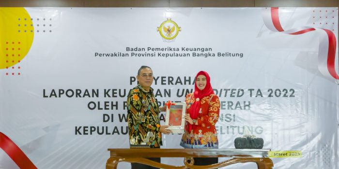 Wabup Debby Sampaikan Hasil Laporan Keuangan ke Wakaban BPK RI Babel