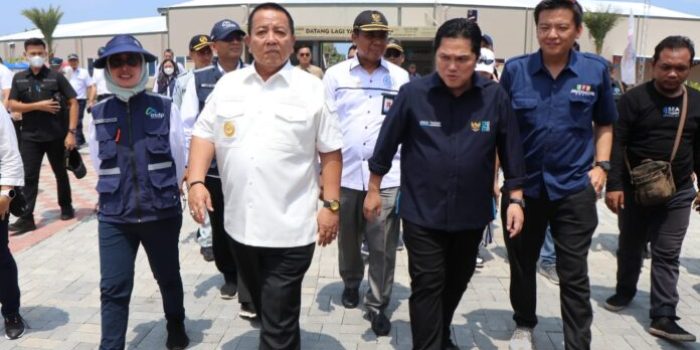 Gubernur Lampung Arinal Bersama Mentri BUMN RI Tinjau Wahana Wisata Krakatau Park di Bakauheni