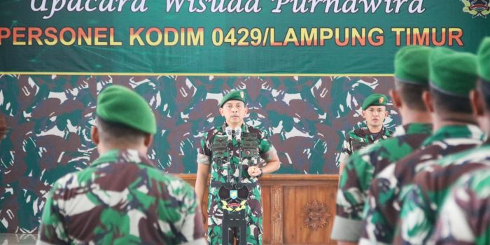 Suasana Haru Warnai Upacara Wisuda Purnawira Anggota Kodim 0429/Lamtim
