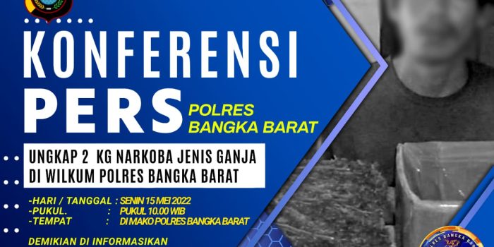 Soal Kasus 2 KG Ganja, Kasihumas Polres Bangka Barat: ” Besok Kita Konferensi Pers”