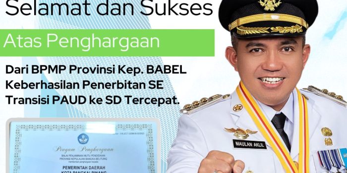 Pangkalpinang Kembali Raih Penghargaan dari Provinsi Bangka Belitung