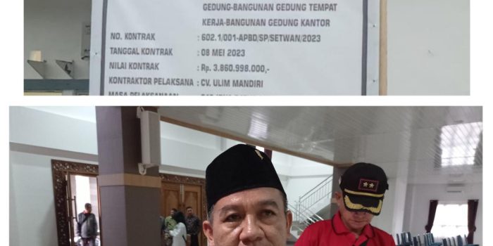 Rehab Gedung Wakil Rakyat Gelontorkan Anggaran 3,8Milyar