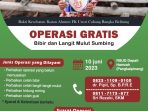 RSUD Depati Hamzah Pangkalpinang Bersama Alumni FK UNSRI Cabang Bangka Belitung GELAR Operasi Bibir Sumbing