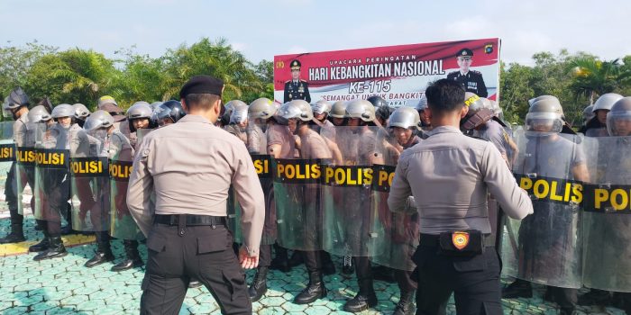 Siswa Latja SPN Polda Kep Babel saat mengikuti pelatihan Dalmas di Polres Bangka Barat