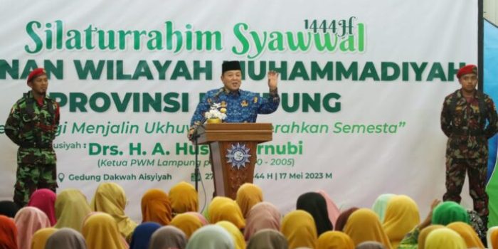 Silaturahmi Syawal 1444 H Pimpinan Wilayah Muhammadiyah Provinsi Lampung Dihadiri Gubernur 