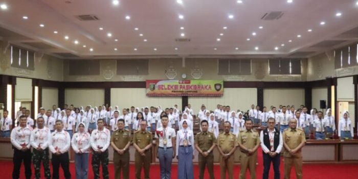 Fahrizal Darminto Sekda Lampung Buka Seleksi Pasukan Pengibar Bendera Pusaka Provinsi Lampung Tahun 2023