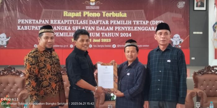 KPU BaseL Gelar Rapat Pleno Terbuka Rekapitulasi DPT Pemilihan Umum 2024 