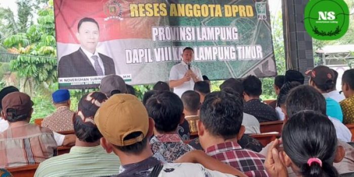 Noverisman Subing Wakil Ketua Komisi III DPRD Lampung Gelar Reses di Purbolinggo