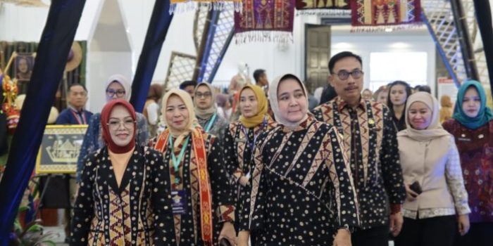 Riana Sari Arinal Ketua Dekranasda Provinsi Lampung Lakukan Peninjauan di Lampung Craft