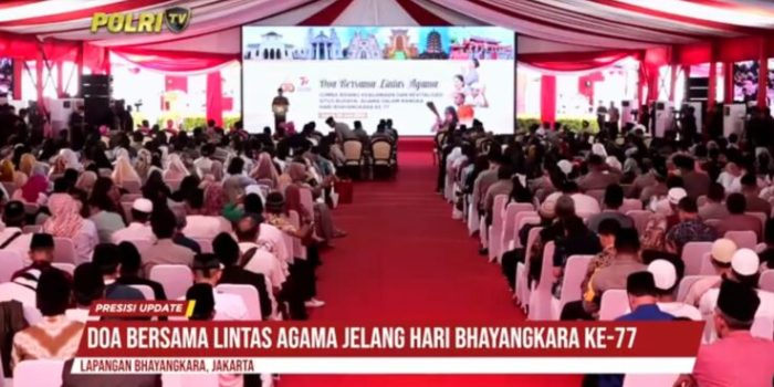 Peringati Hari Bhayangkara ke-77, Diskominfotik Lampung Ikuti Kegiatan Doa Bersama Lintas Agama
