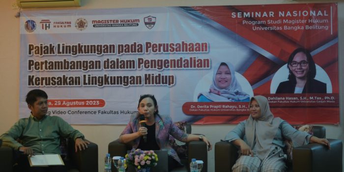 Gandeng Akademisi Hukum Pajak UGM, FH UBB Selenggarakan Seminar Nasional Pajak Lingkungan