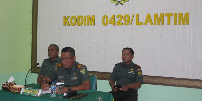 Kodim 0429/Lamtim Ikuti Pengarahan Panglima TNI Secara Virtual