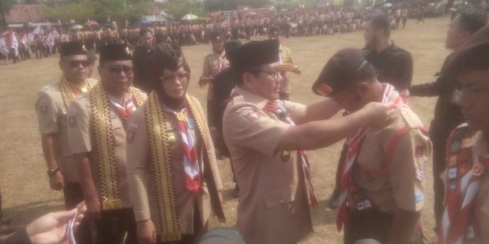 Peringati Hari Pramuka ke-62, Ketua Mabicab Kota Metro Pimpin Apel Besar