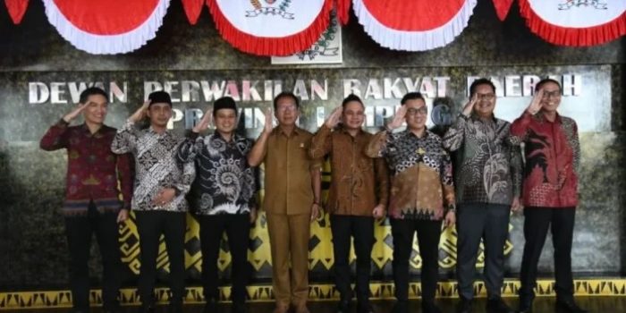 Silaturahmi Bawaslu Provinsi Lampung di Kantor DPRD Lampung Diterima Mingrum Gumay