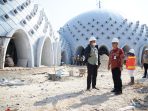 Sekda Mie Go Tinjau Pembangunan Masjid Agung Kubah Timah, Progres Sudah 82 Persen