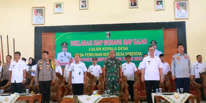 Pasiop Kodim 0429/Lamtim Hadiri Deklarasi Siap Menang Siap Kalah Calon Kades