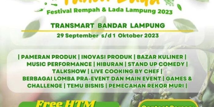 Mempromosikan Produk industri, Perindag Pemprov Lampung Gelar Festival Rempah dan Lada Tahun 2023