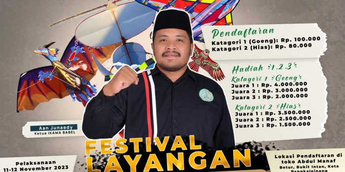 Rayakan HUT Ke 28, Ikama Kepulauan Babel akan Gelar Festival Layangan