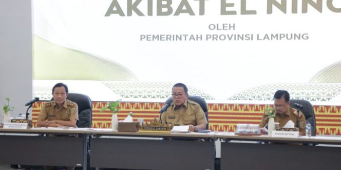 Dampak el nino, Gubernur Lampung Gelar Rapat Guna Mengambil Langkah Antisipasi dan Kesiapan